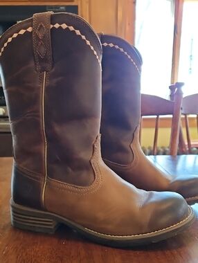 Ariat Women's Size 9 Brown Leather Western Cowboy Boots - Two-Tone